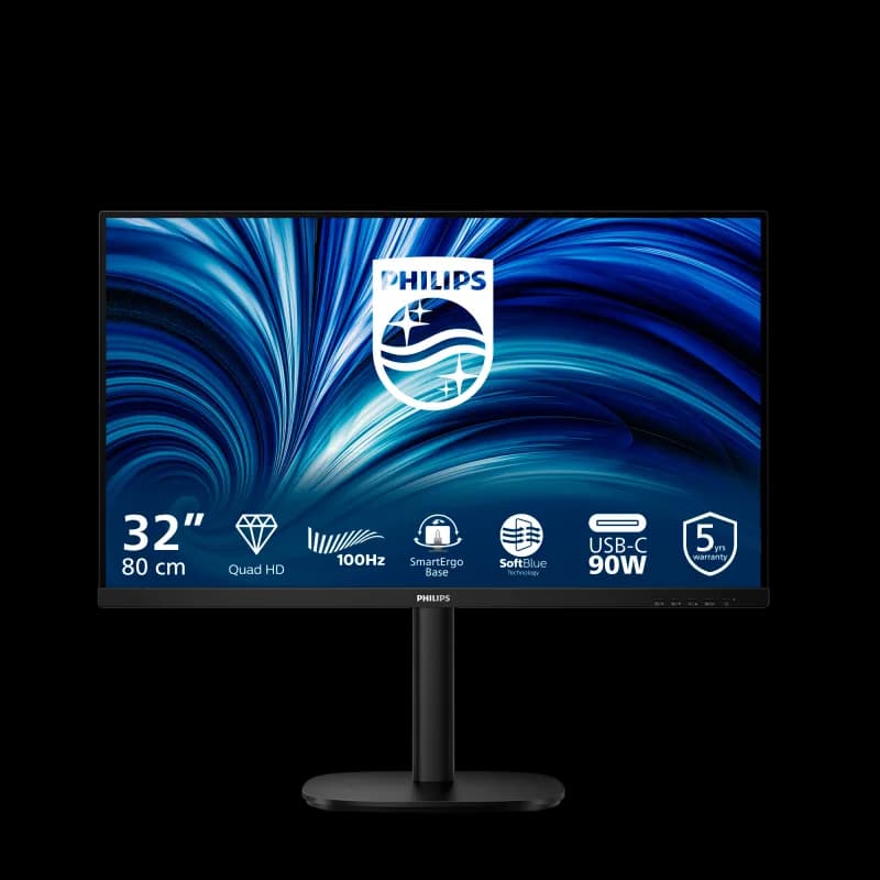 Monitor Consumer Philips 32B2U3601/00, 31.5", 2560 x 1440 pixeli, Black