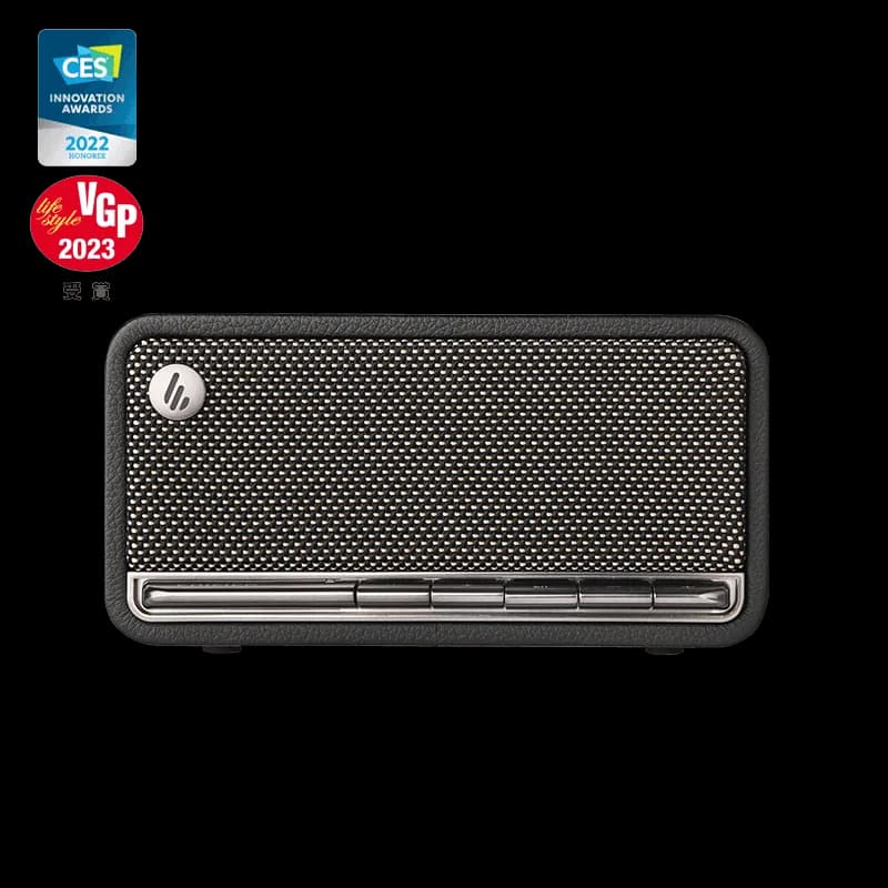 BOXE EDIFIER portabile bluetooth,RMS: 20W (10W+10W), BT 5.0, AUX, microSD, USB, built-in Li-ion pana la 10h (2600mAh),retro design (vintage radio 1960s),MDF,black, "MP230-BK"