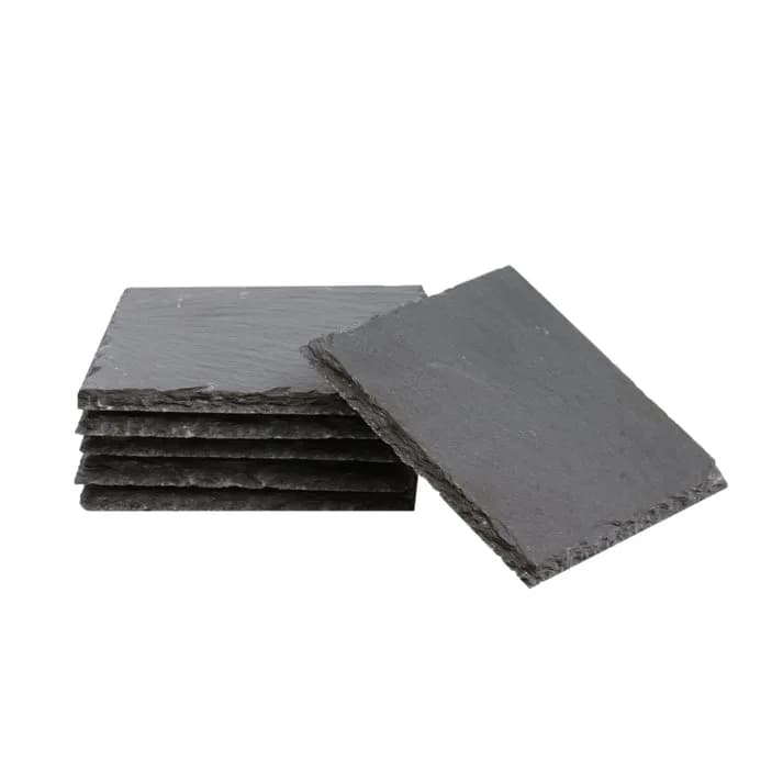 Material pentru gravare laser LaserPecker Stone Slate Coasters Square Black(6 buc)