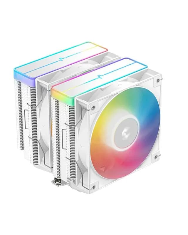 Cooler Procesor DEEPCOOL AG620 WH ARGB V2, Aer, 12 cm, 2 ventilatoare, aRGB
