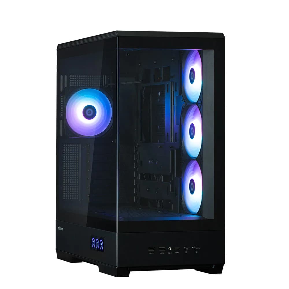 CARCASA Zalman "P50", middle tower, gaming, fara sursa, suporta 10xfan, 1xfan inclus, PSU shroud, USB 3.1 gen1 x 2, audio+mic, 7 sloturi expansiune, negru, "P50 Black"