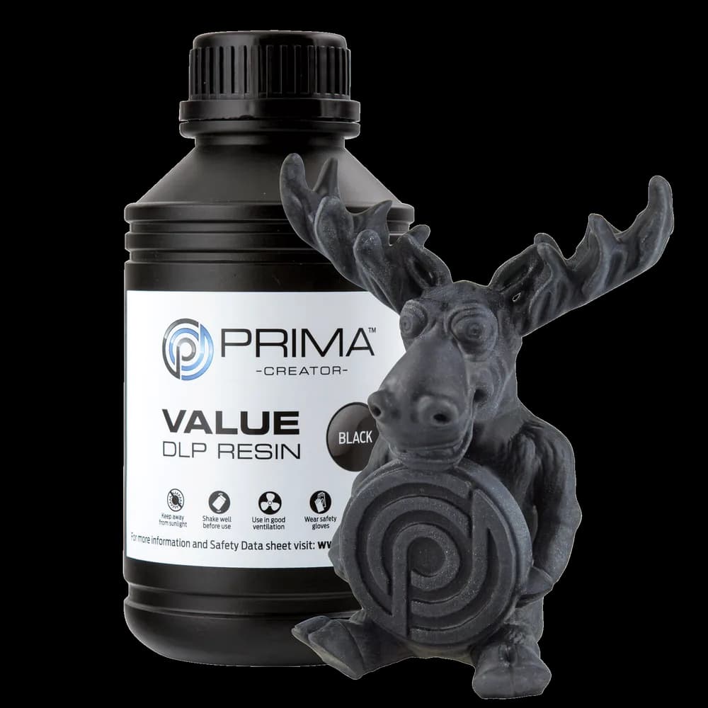 Rășină 3D PrimaCreator Value UV / DLP – 500 g – Black