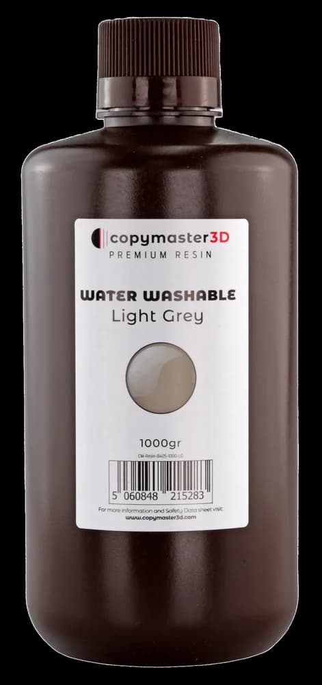 Rășină 3D Copymaster3D Water Washable UV – 1 kg – Light Grey