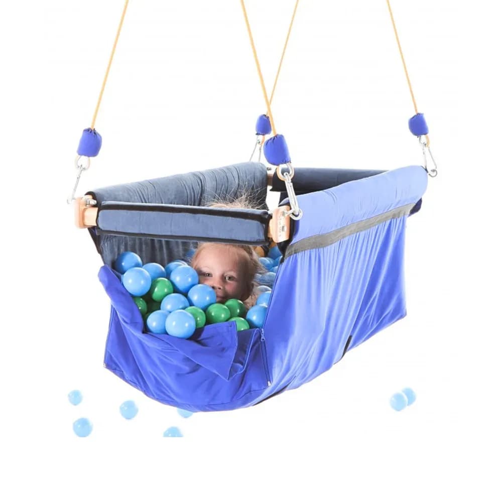 Leagăn terapeutic senzorial cu bile de plastic