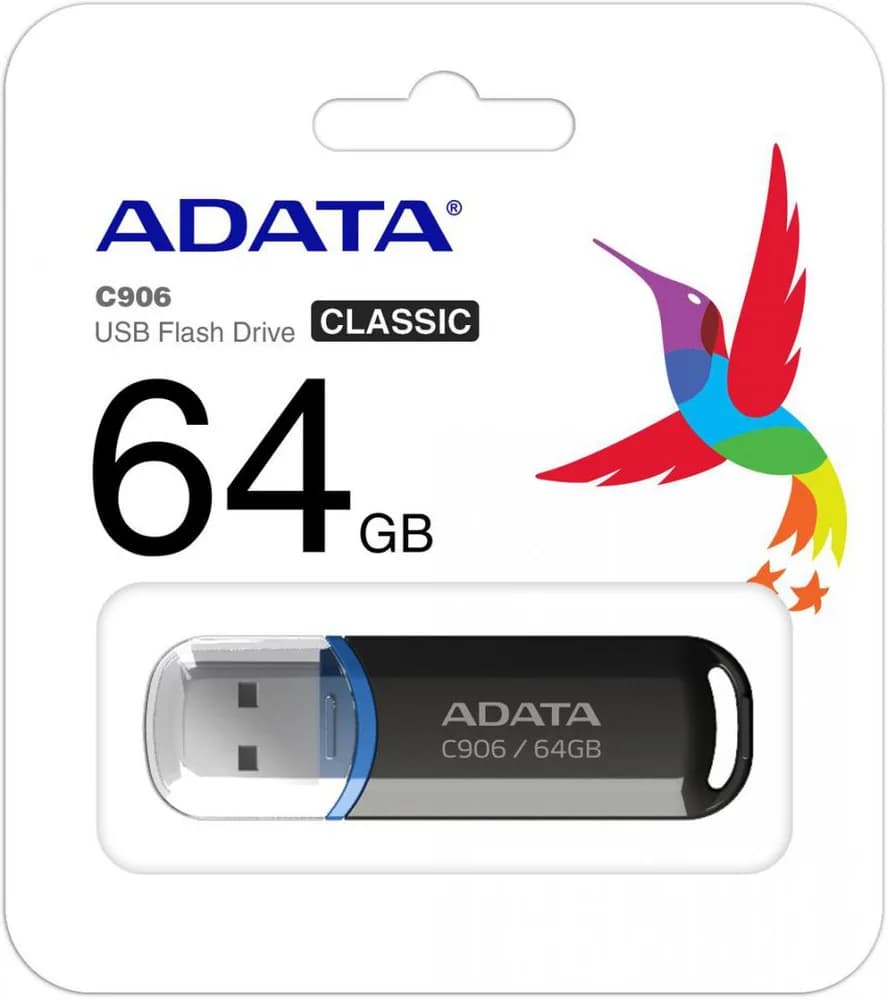Memorie USB ADATA C906 64 GB, USB 2.0, Negru
