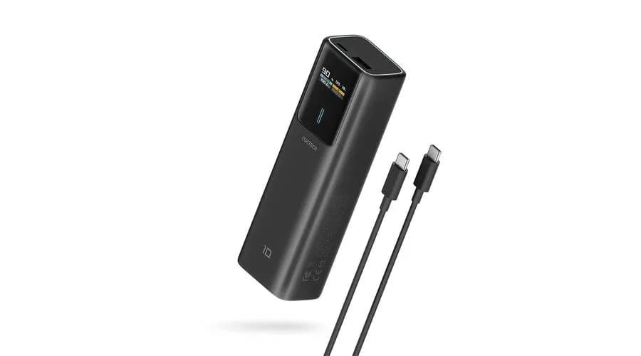 POWER BANK Cuktech P+ Series 1C1A, 10000mAh, 150W, 1 x USB; 1 x USB Type-C, digital display pt. status baterie, negru "CKPB100PGLBL"