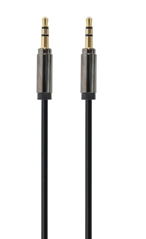 CABLU audio GEMBIRD stereo (3.5 mm jack T/T), 1m, conectori auriti, black "CCAP-444-1M"