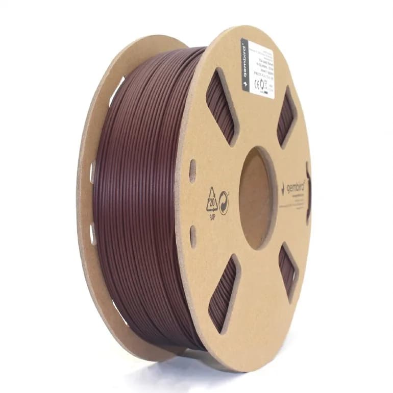 FILAMENT GEMBIRD pt. imprimanta 3d, PLA, 1.75mm diamentru, 1Kg / bobina, aprox. 330m, topire 190-220 grC, brown, "3DP-PLA1.75-01-BR"