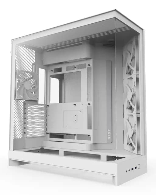 Carcasa NZXT H9 Flow (2025), Dual-Chamber, Mid-Tower, Alb "CM-H92FW-01"