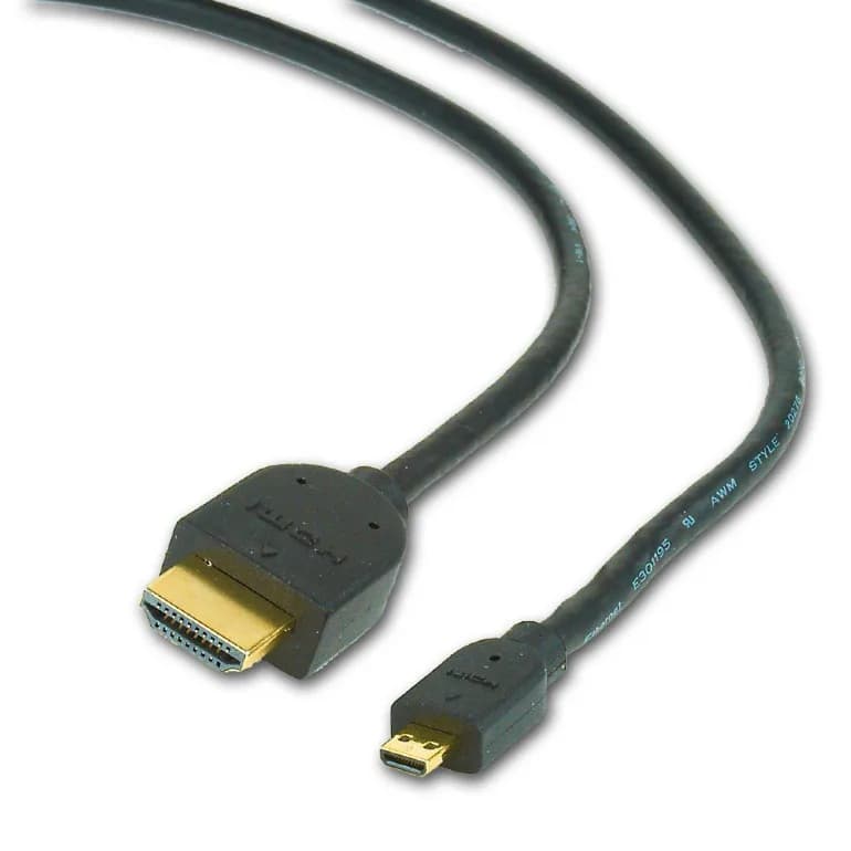 CABLU video GEMBIRD, adaptor HDMI (T) la Micro-HDMI (T), 4.5m, conectori auriti, negru, "CC-HDMID-15"