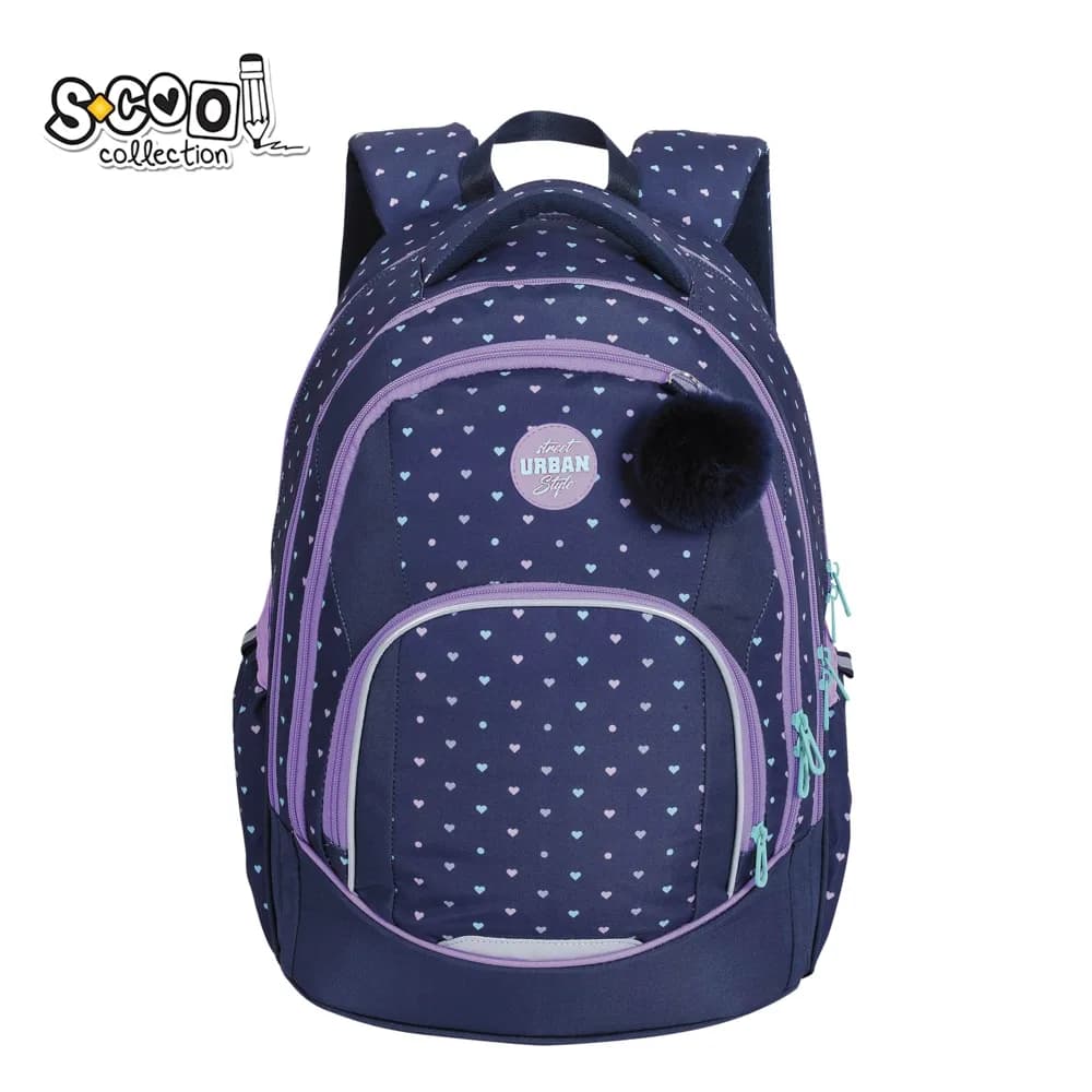 Ghiozdan anatomic URBAN, 43x29x22 cm, HEARTS – S-COOL