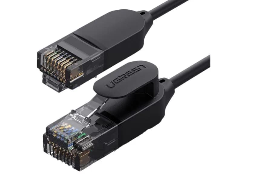 PATCH CORD UTP Ugreen Cat6A, "NW122" fire din cupru OD2.8, viteza maxima 10 Gbps, 10m, negru "70656" - 6957303876563