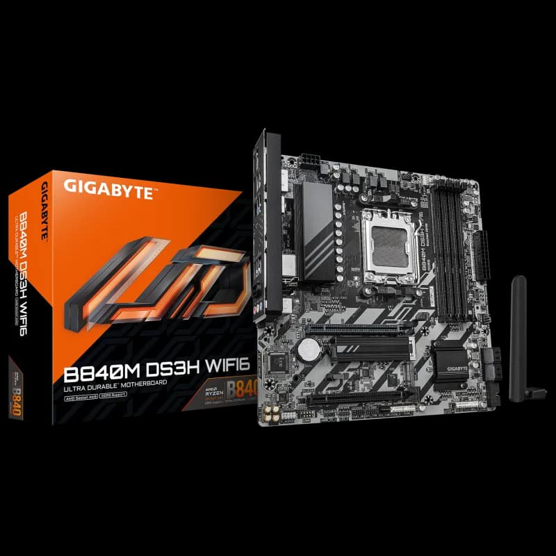 Placa de baza Gigabyte B840M DS3H WIFI6, Socket AM5, DDR5, Micro-ATX