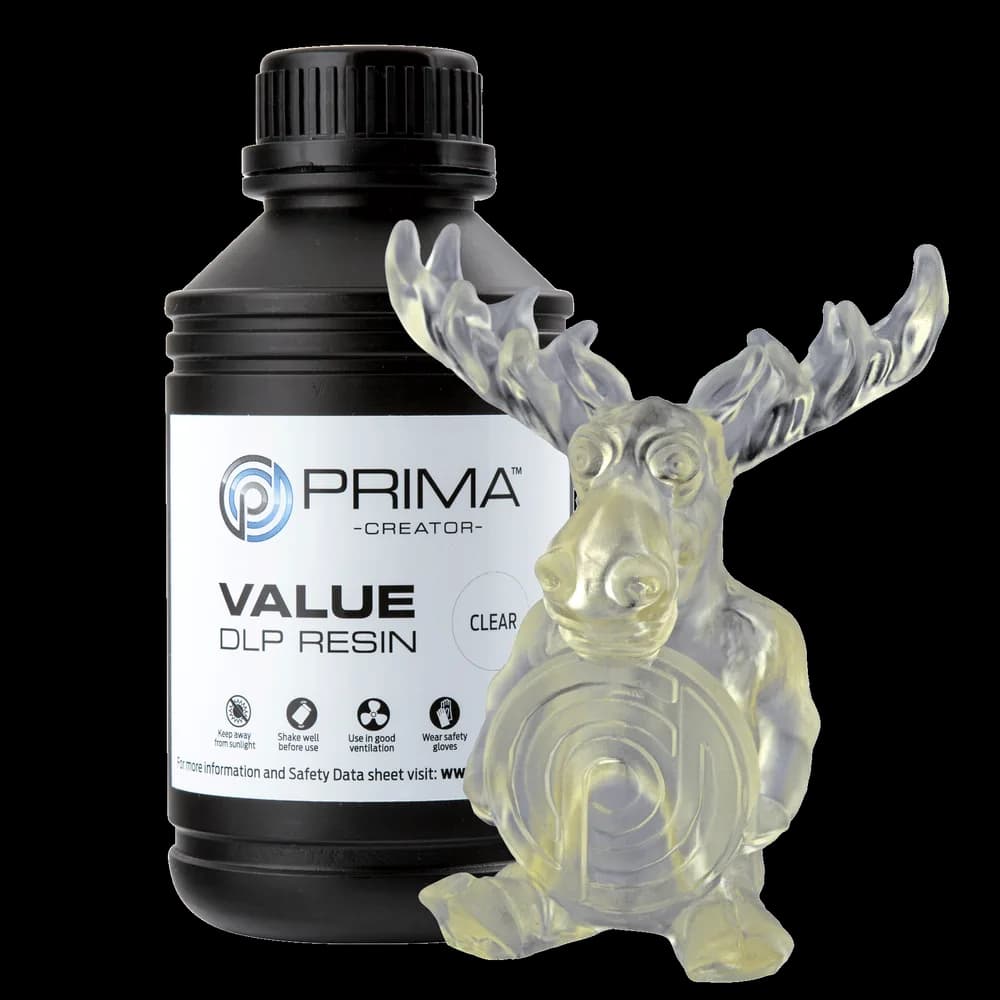 Rășină 3D PrimaCreator Value UV / DLP – 500 g – Clear