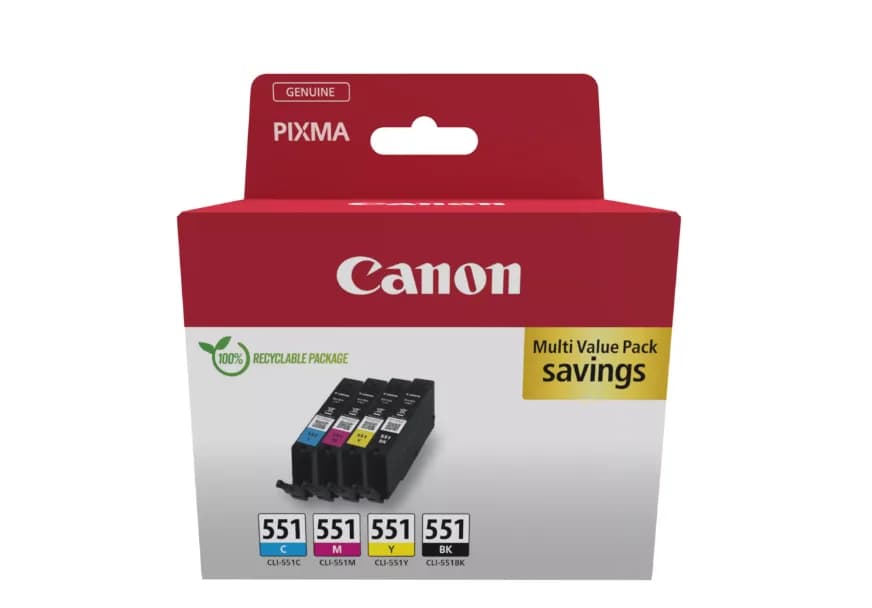 Cartus CANON CLI-551 MULTIPACK, Black, Cyan, Magenta, Yellow