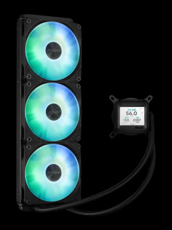 Cooler Procesor ASUS Prime LC 360 ARGB LCD, Lichid, 12 cm, 3 ventilatoare, aRGB