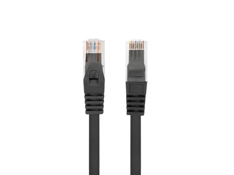 Patch cord Cat.6 UTP LSZH Cu 1 m negru, Fluke Passed