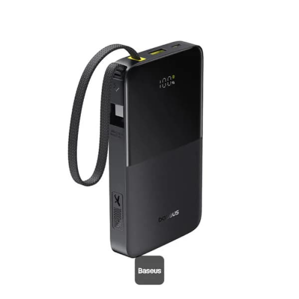 POWER BANK Baseus EnerFill FC51 Bipow 2 Pro Digital, capacitate 30000mAh 22.5W, 1 x USB, 1 x USB Type-C, cablu integrat USB Type-C, display, negru "E0028100" - 6932172698645