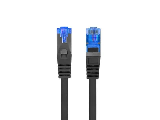 Patch cord Cat.6A S/FTP LSZH CCA 10 m negru, Fluke Passed