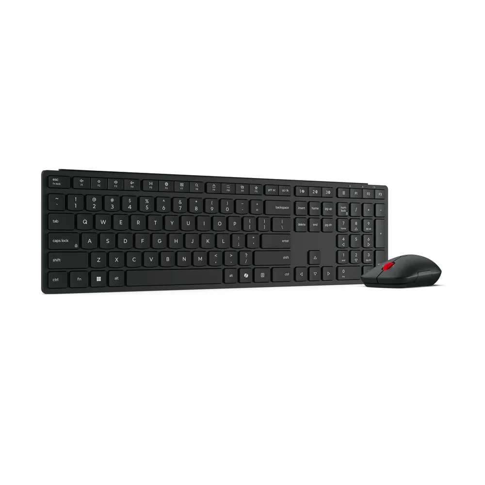 Kit Wireless tastatura si mouse LENOVO 4X31S04839, taste numerice, negru