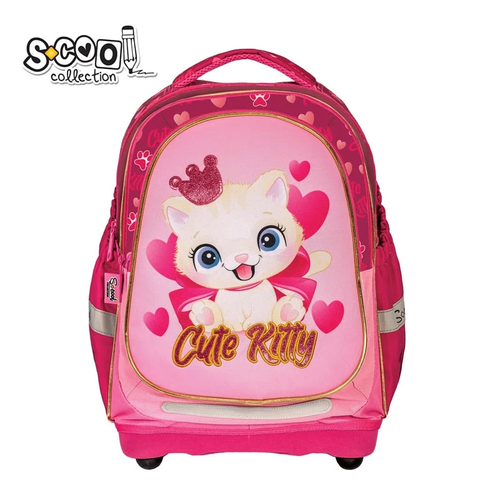 Ghiozdan anatomic, 38x39x19.5 cm, CUTE KITTY - S-COOL