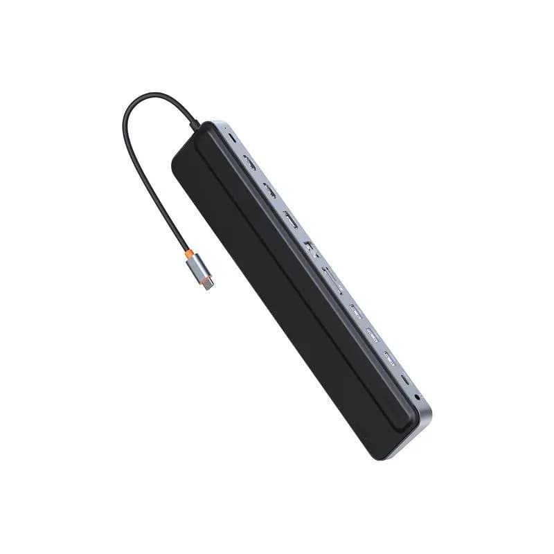 DOCKING Station Baseus EliteJoy Gen2 12-in-1, conectare PC USB-C,HDMIx2,USB3.0x3,PDx1,DPx1,SD/TFx1,RJ45x1,Type-C Datax1,jack 3.5mmx1, gri "WKSX030213" - 6932172613877
