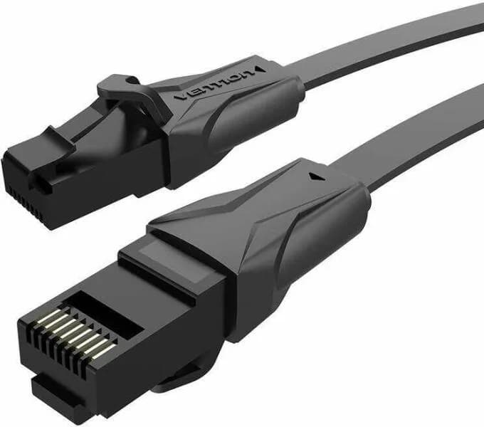 Patch cord UTP Vention, Cat. 5e, RJ-45 (T) la RJ-45 (T), 10m, AWG 26, 1000Mbps, negru "IABBL" - 6922794781450