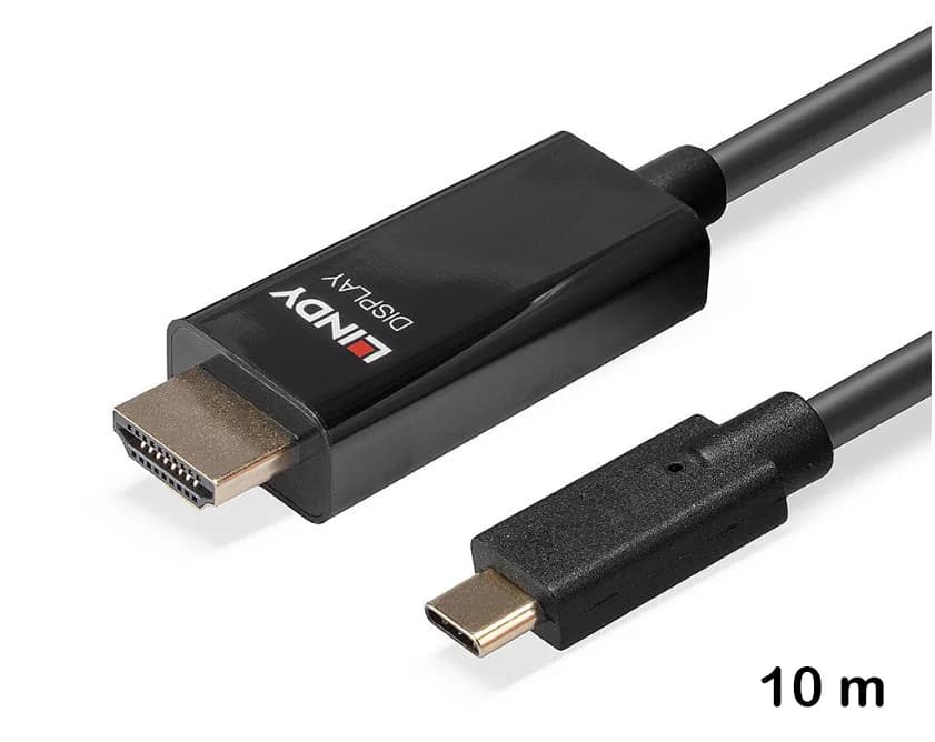Cablu adaptor USB tip C la HDMI® 4K60 de 10 m cu HDR, Lindy 43317