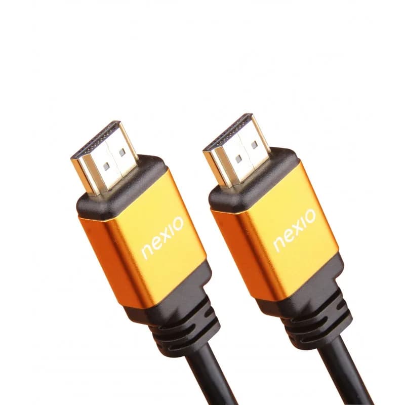 Cablu HDMI, V2.1, tata-tata, 8K@60hz, 1080P, Ultra High Speed Ethernet, carcasa metalica, contacte aurite, 5m, Negru, Nexio "NX-VN-HD50-5M"