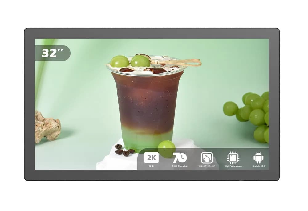 Display Touch EvoBoard 32″ – 1920 × 1080 Full HD, 260 cd/m², Android 14, Rock Chip RK3576, 8 GB RAM + 128 GB, PCAP 10 pu