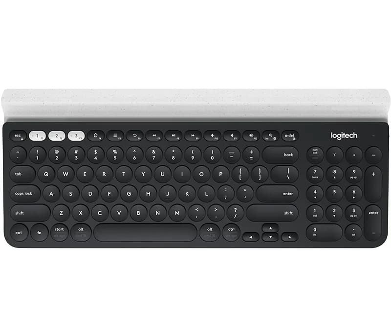 TASTATURA LOGITECH wireless & bluetooth, multimedia, 1 singur receiver, negru & argintiu, "K780" "920-008042"