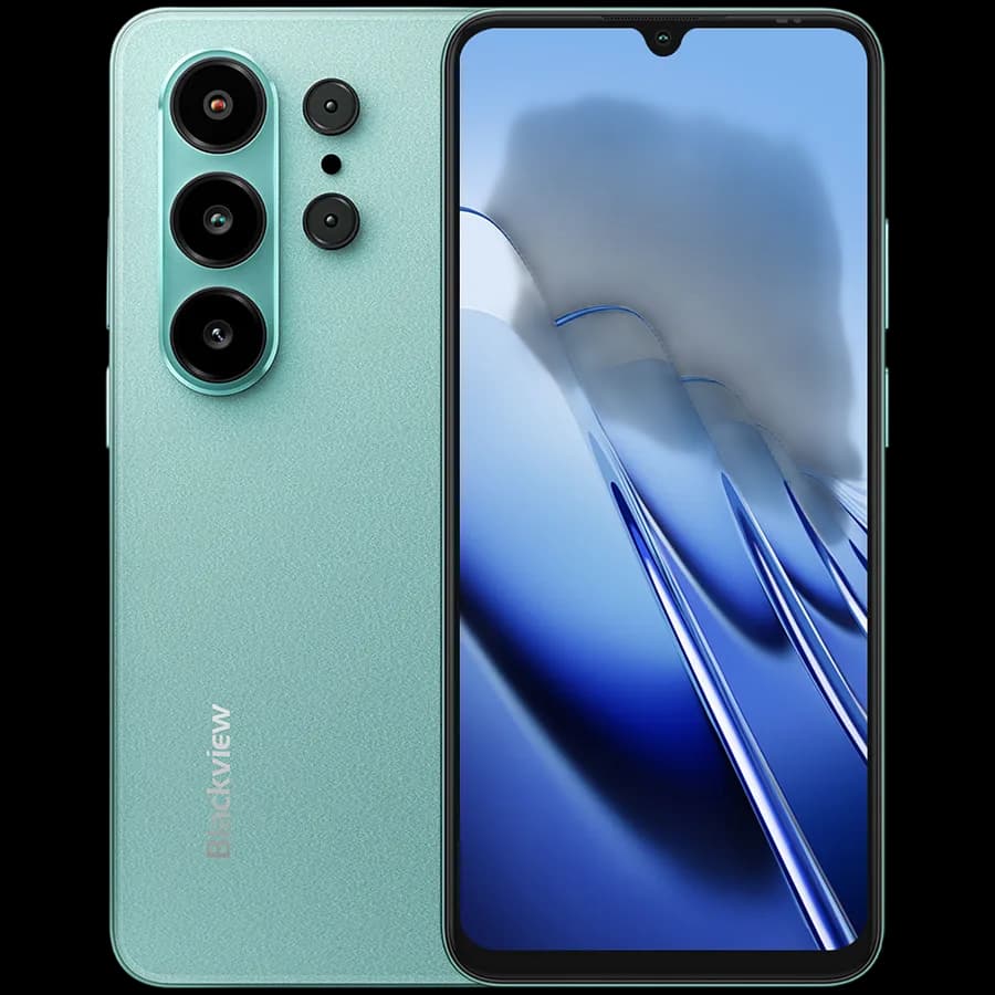 Blackview WAVE 10 LTE 6.88-inch HD IPS 720x1640 120Hz 8+128GB Unisoc UMS9230E Octa Core 1.6GHz CAM 13MP/32MP Face ID Fingerprint 5000mAh No Charger Android 16 Mint Green "BV_WAVE 10-MG_EU"