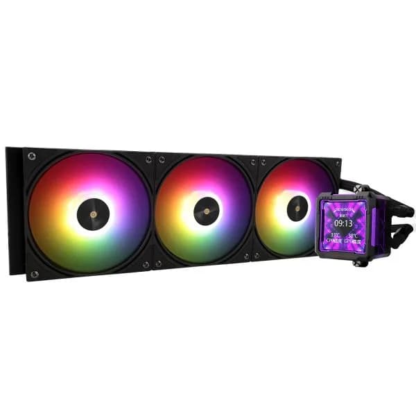 COOLER Thermalright "Frozen Warframe Pro 360", skt. Intel si AMD, racire cu lichid AIO, 3 x 120mm (TL-P12-S), 2000 rpm, pompa 12V PWM, display LCD 2.73", ARGB, negru, "Frozen Warframe Pro 360 Black Argb"