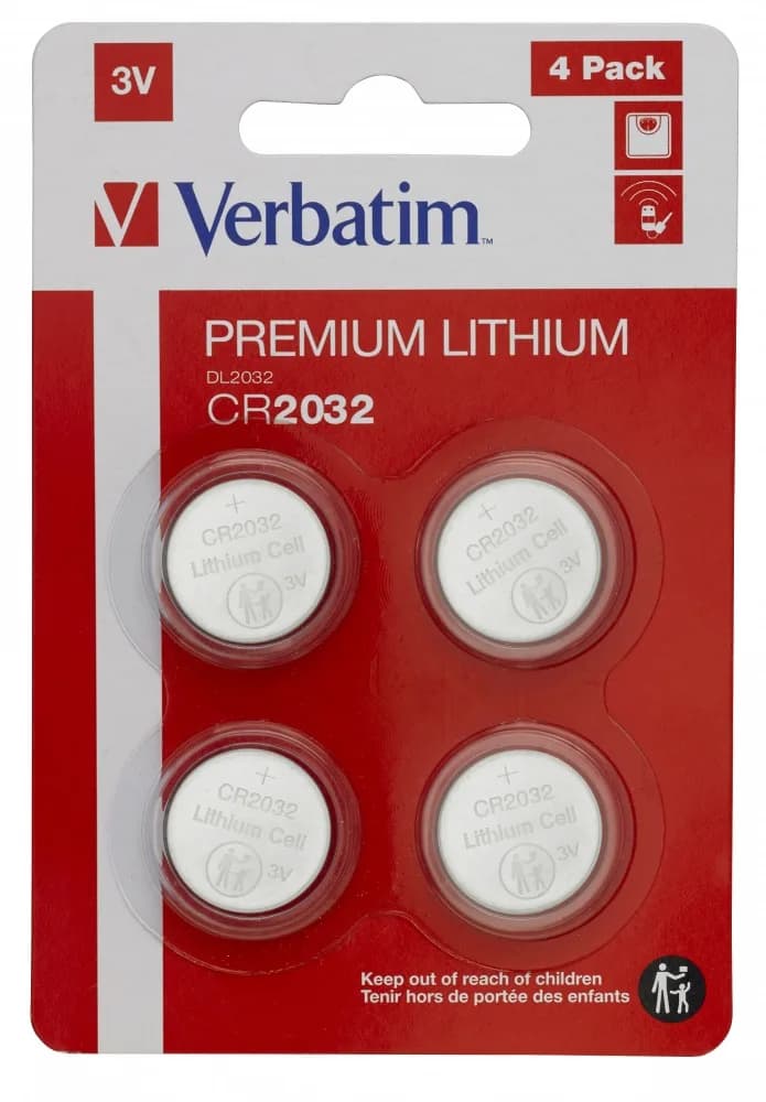 BATERIE VERBATIM, butoni (CR2032), 3V litiu, 4 buc., "49533"