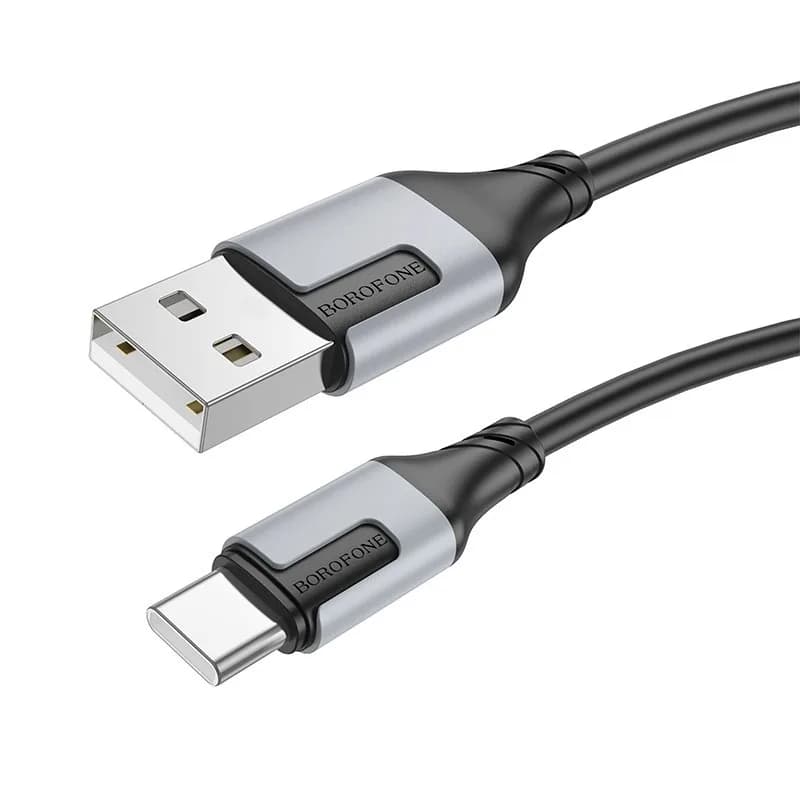 CABLU alimentare si date Borofone "BX101", Fast Charging Data Cable pt. smartphone, USB la USB Type-C 3A, 1m, negru "6941991108273"