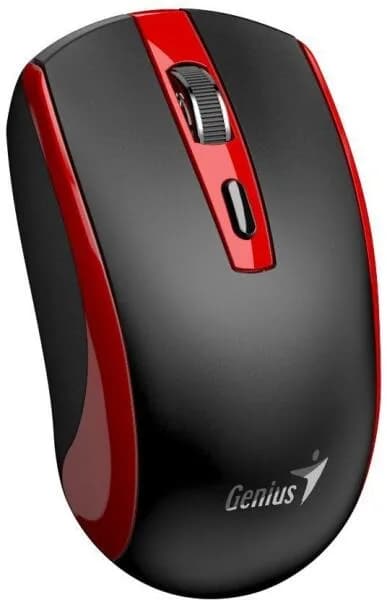 Mouse Genius "ECO-8150", PC sau NB, wireless 2.4GHz, optic, 1200 dpi, butoane/scroll 3/1, acumulator, buton Copilot, rosu, "31030045401" 4710268 262596