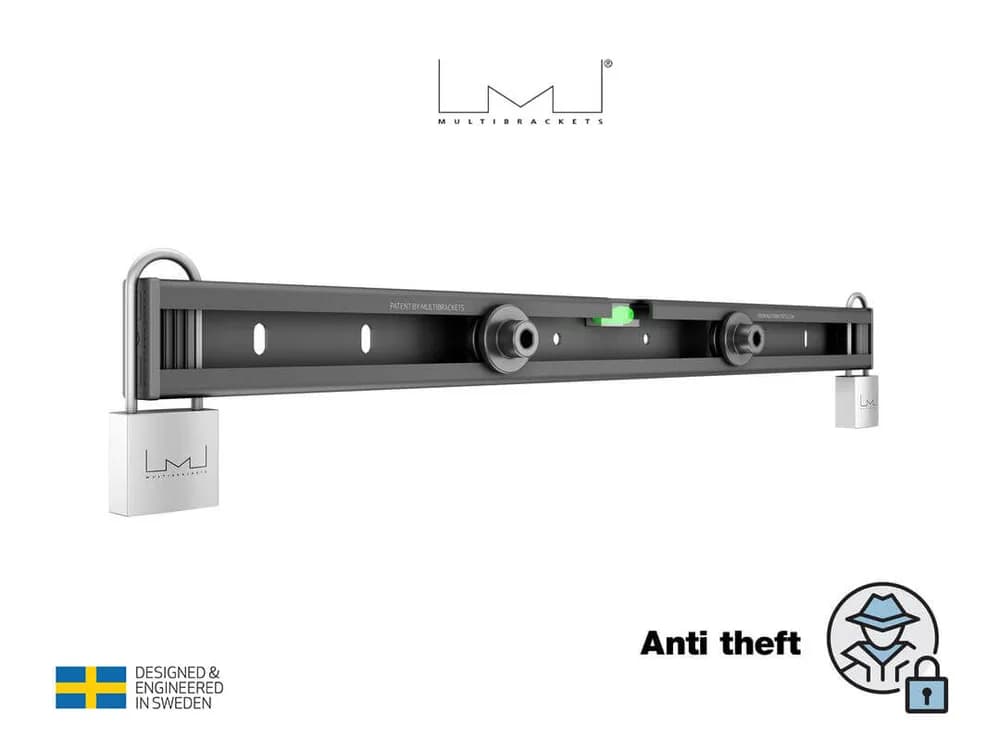Suport TV de perete Medium Multibrackets MB-4166, Portret:65-75" / Peisaj:40-75", max.80kg, negru, antifurt