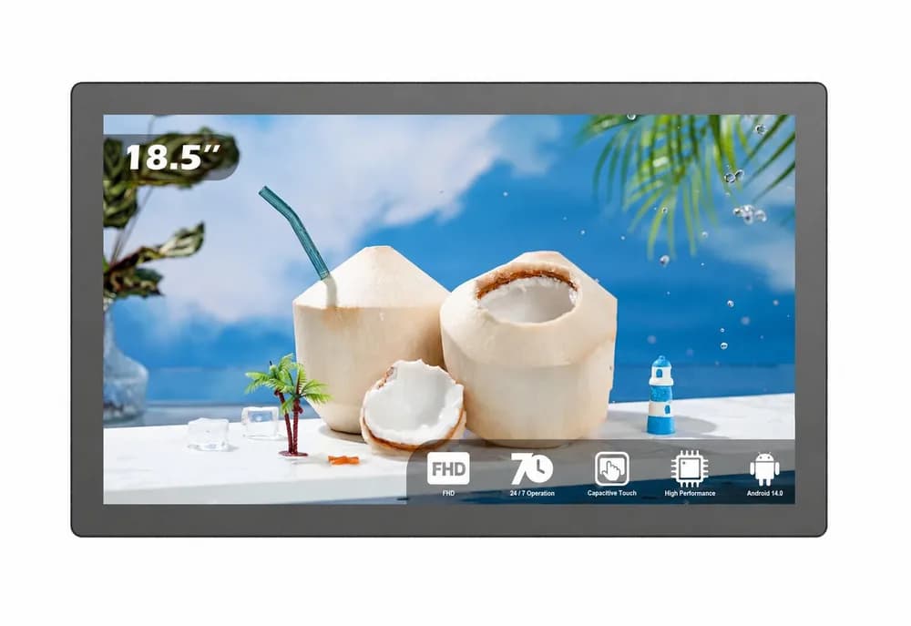 Display Touch EvoBoard 18,5″ – 1920 × 1080 Full HD, Android 14, Lango 6760, 4 GB RAM + 64 GB, PCAP 10 puncte, 24/7, mode