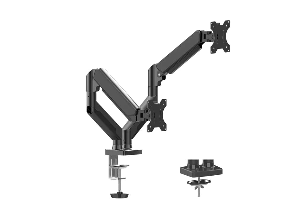 Suport monitor dublu de masa, gas spring Blackmount SBS2102, 17-32", max.9kg, otel, negru
