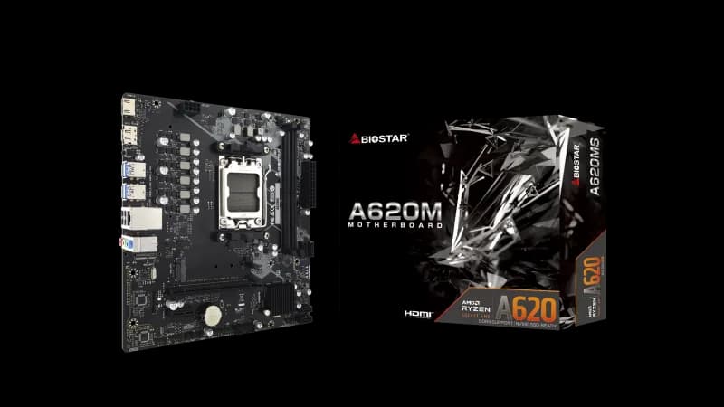 Placa de baza Biostar A620MS, Socket AM5, DDR5, Micro-ATX