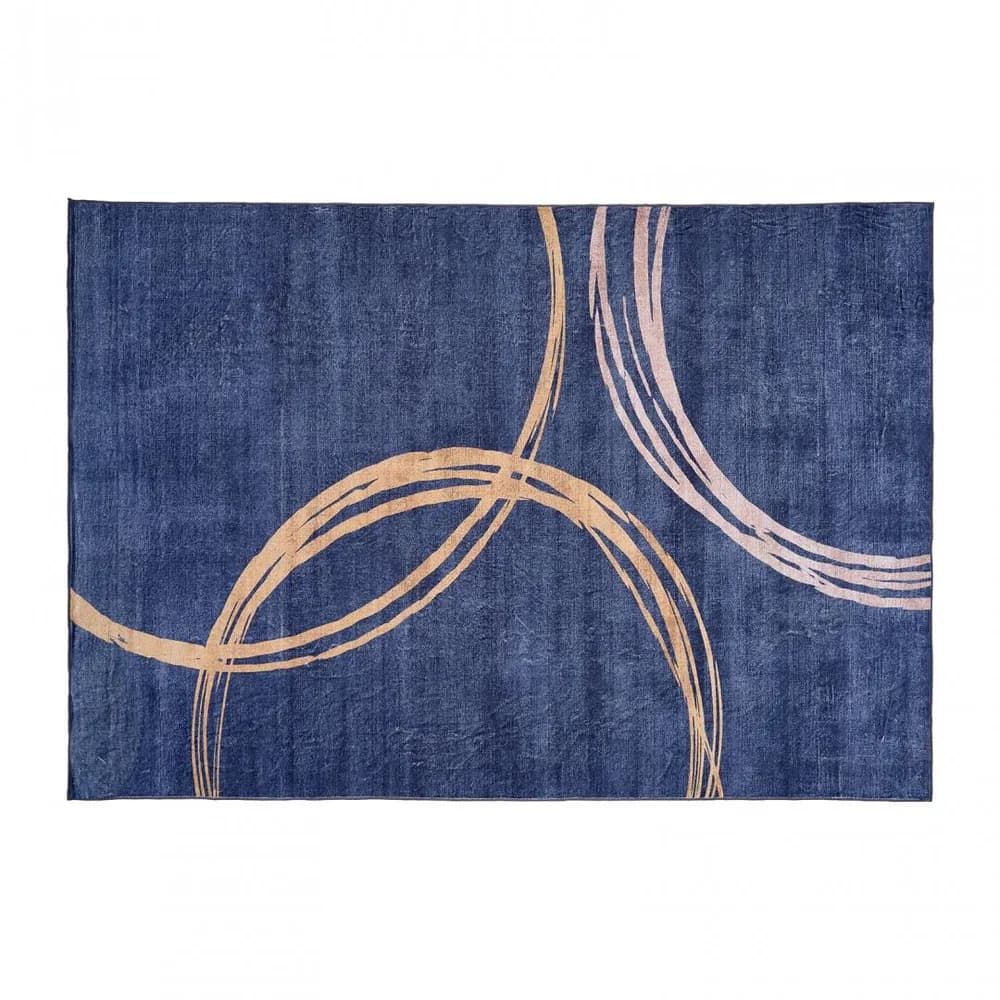 Covor printat, CIRCLE 160x230 cm, lavabil cu spate antialunecare, inaltime fir 3mm