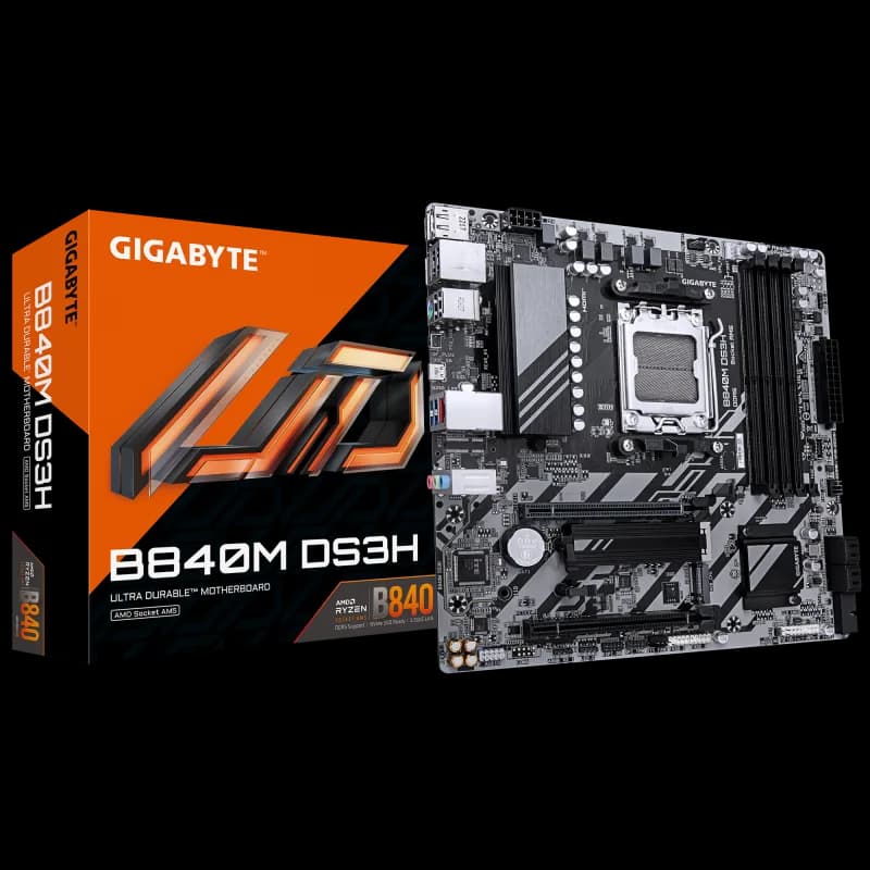 Placa de baza Gigabyte B840M DS3H, Socket AM5, DDR5, Micro-ATX
