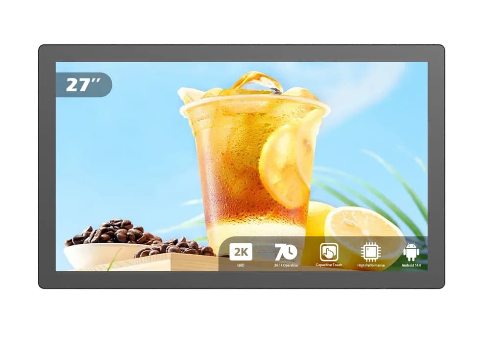 Display Touch EvoBoard 27″ – 1920×1080 Full HD, 260 cd/m², Android 14, Rock Chip RK3576, 8 GB RAM + 128 GB, PCAP 10 punc