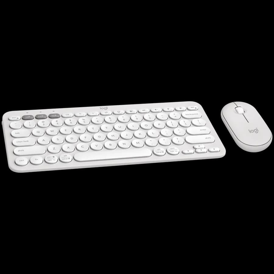 LOGITECH Pebble 2 Combo - TONAL WHITE - (US) INTL - 2.4GHZ/BT - N/A - INTNL-973 - UNIVERSAL "920-012240"