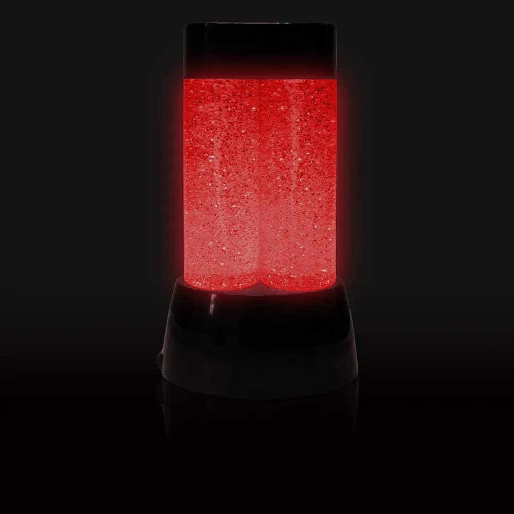 Lampa senzoriala cu doua tornade de sclipici