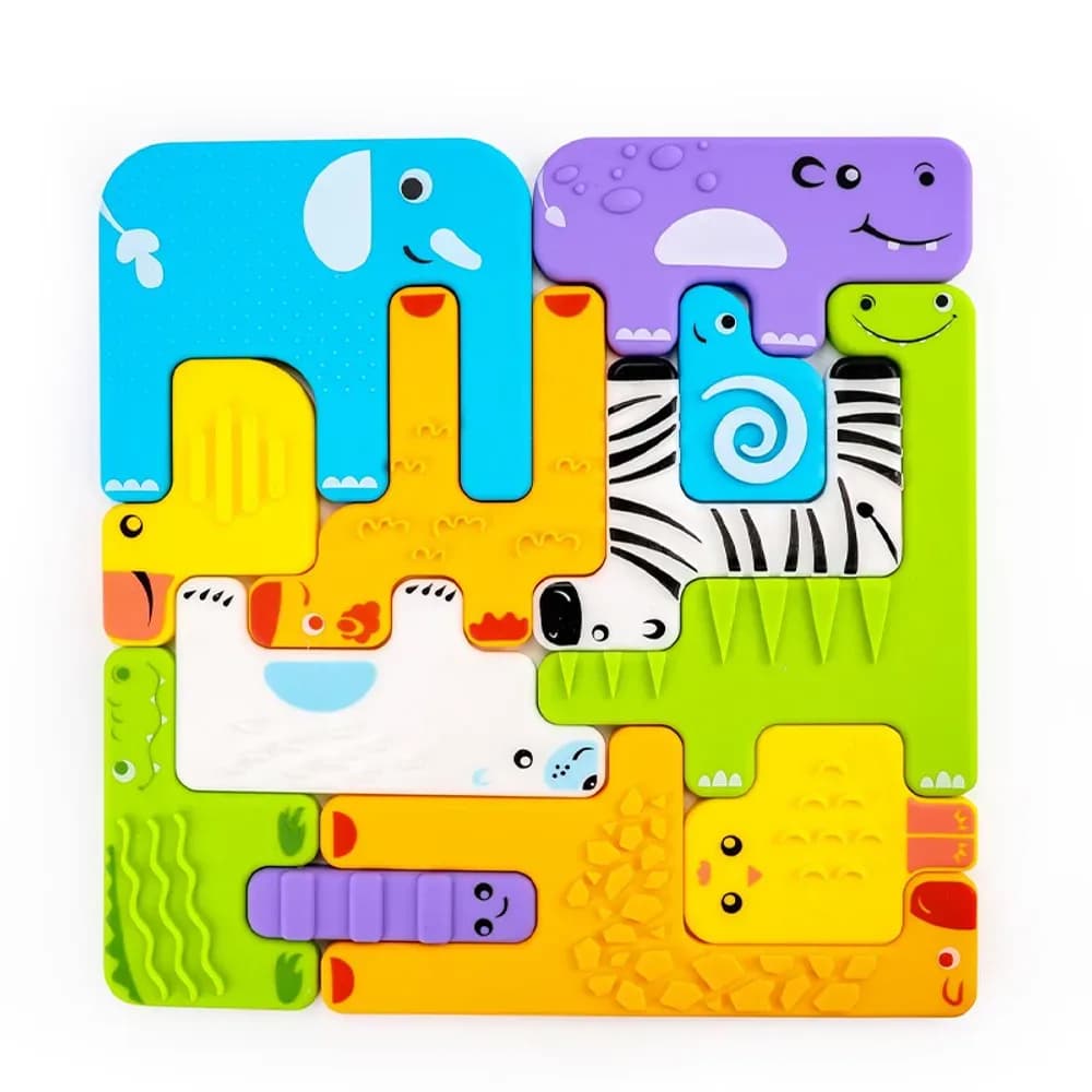 Puzzle cu Animale Texturat