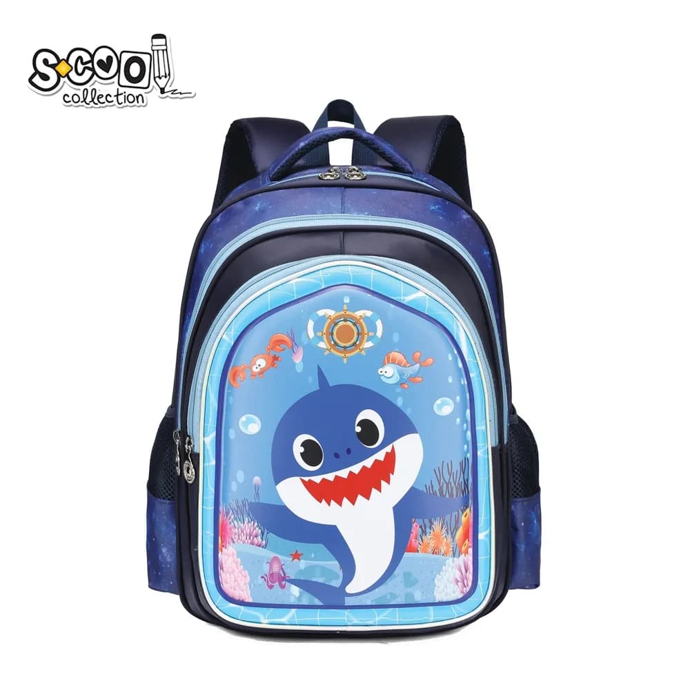 Ghiozdan 3D, 31x24x41 cm, SHARK - S-COOL