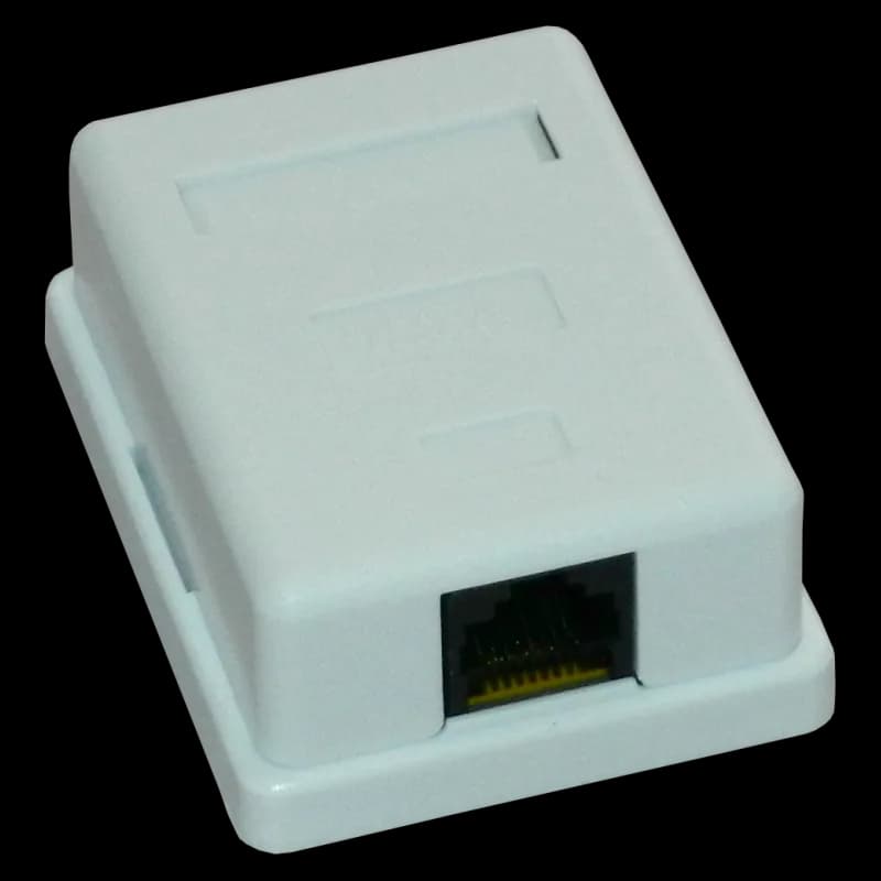 Priza UTP simpla aplicata cat.6 - EMTEX, "EMT-UTP6-1P-PT"
