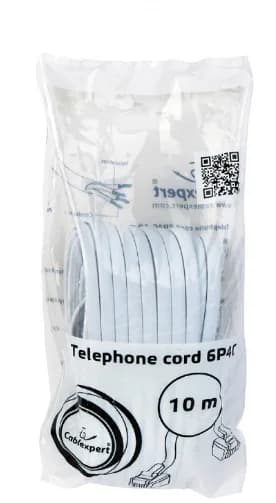 CABLU TELEFONIC GEMBIRD 6P4C, 10m, black, "TC6P4C-10M"