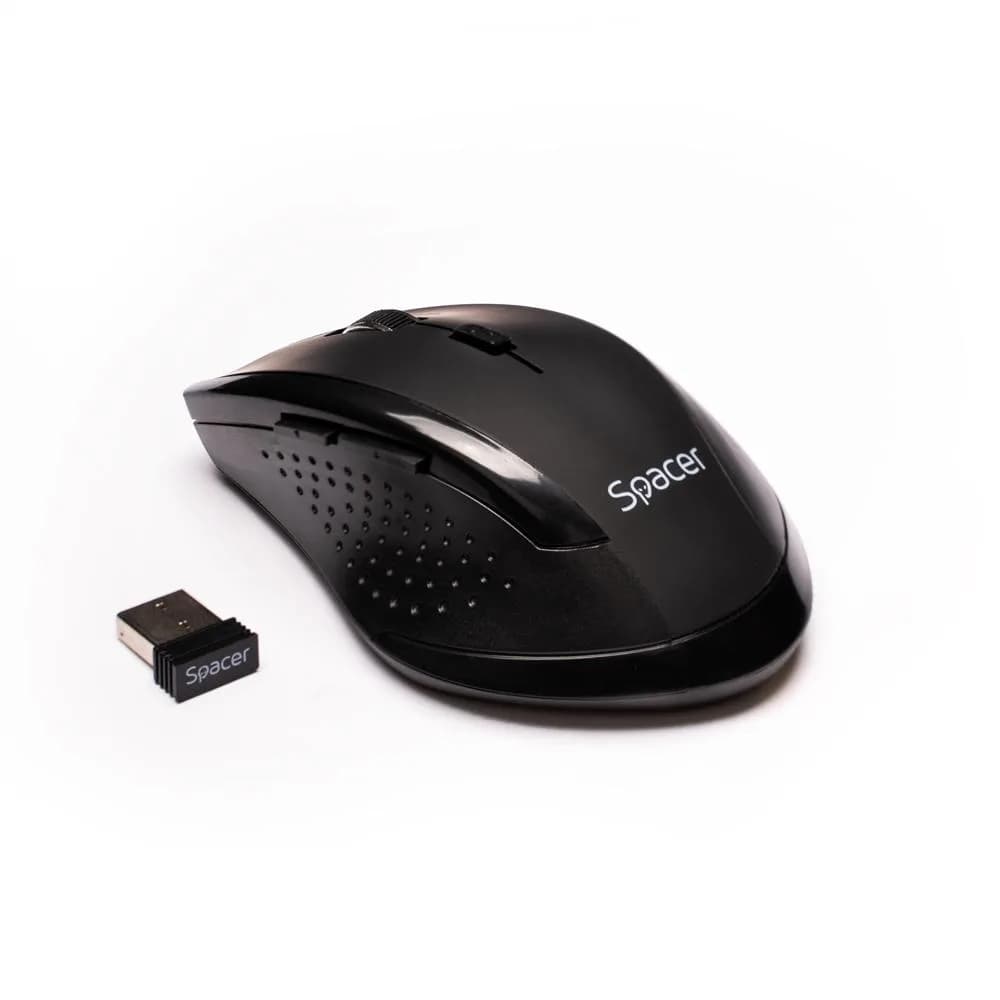 Mouse Wireless SPACER SPMO-W02, 1600 dpi, Negru